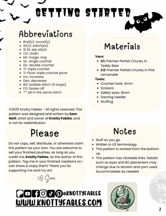 Belwing the Bat Crochet Pattern (PDF ONLY)