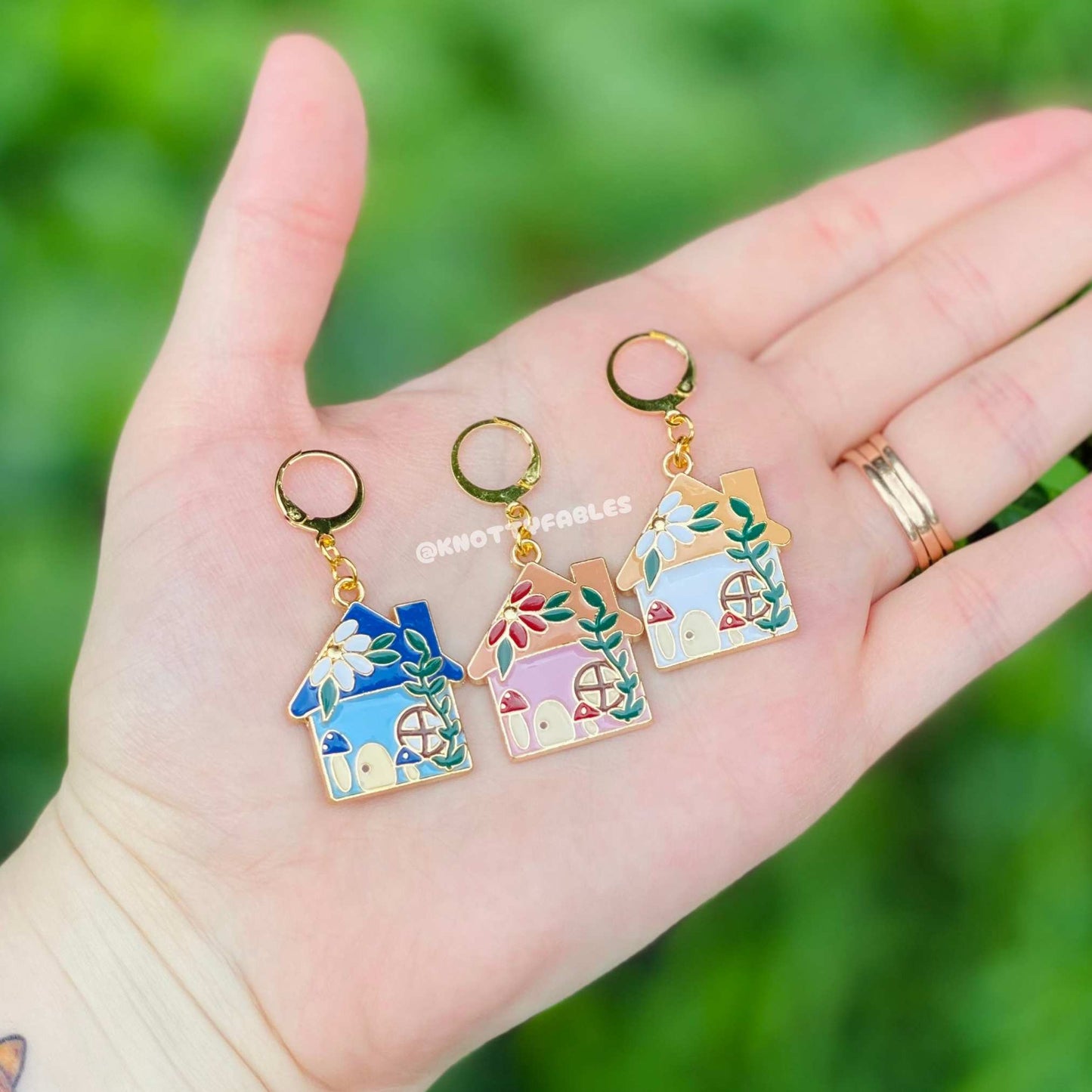 Little Cottage Stitch Markers (3)