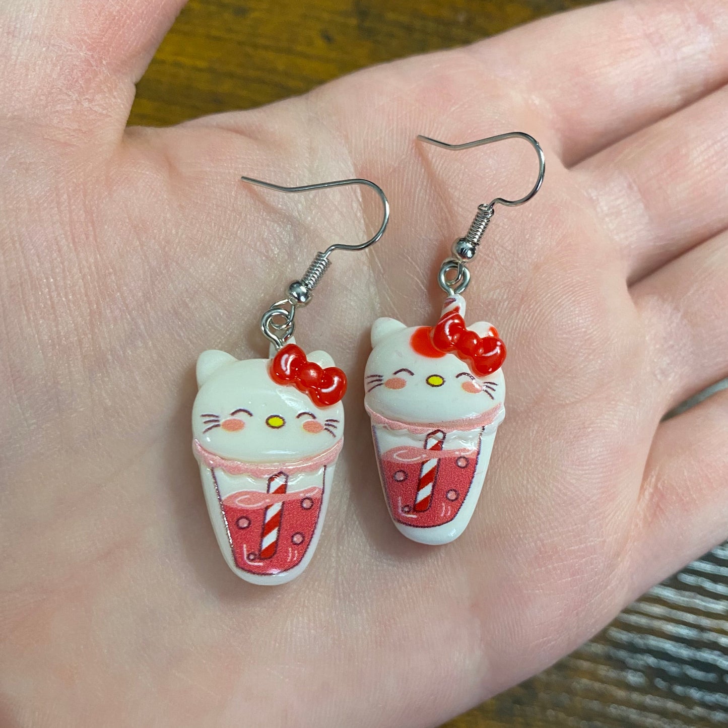 Hello Kitty Drink Earrings