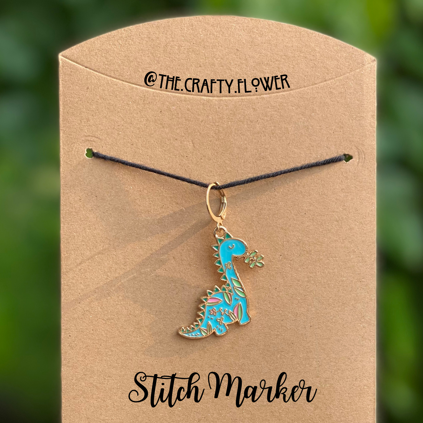 Blue Dino Stitch Marker