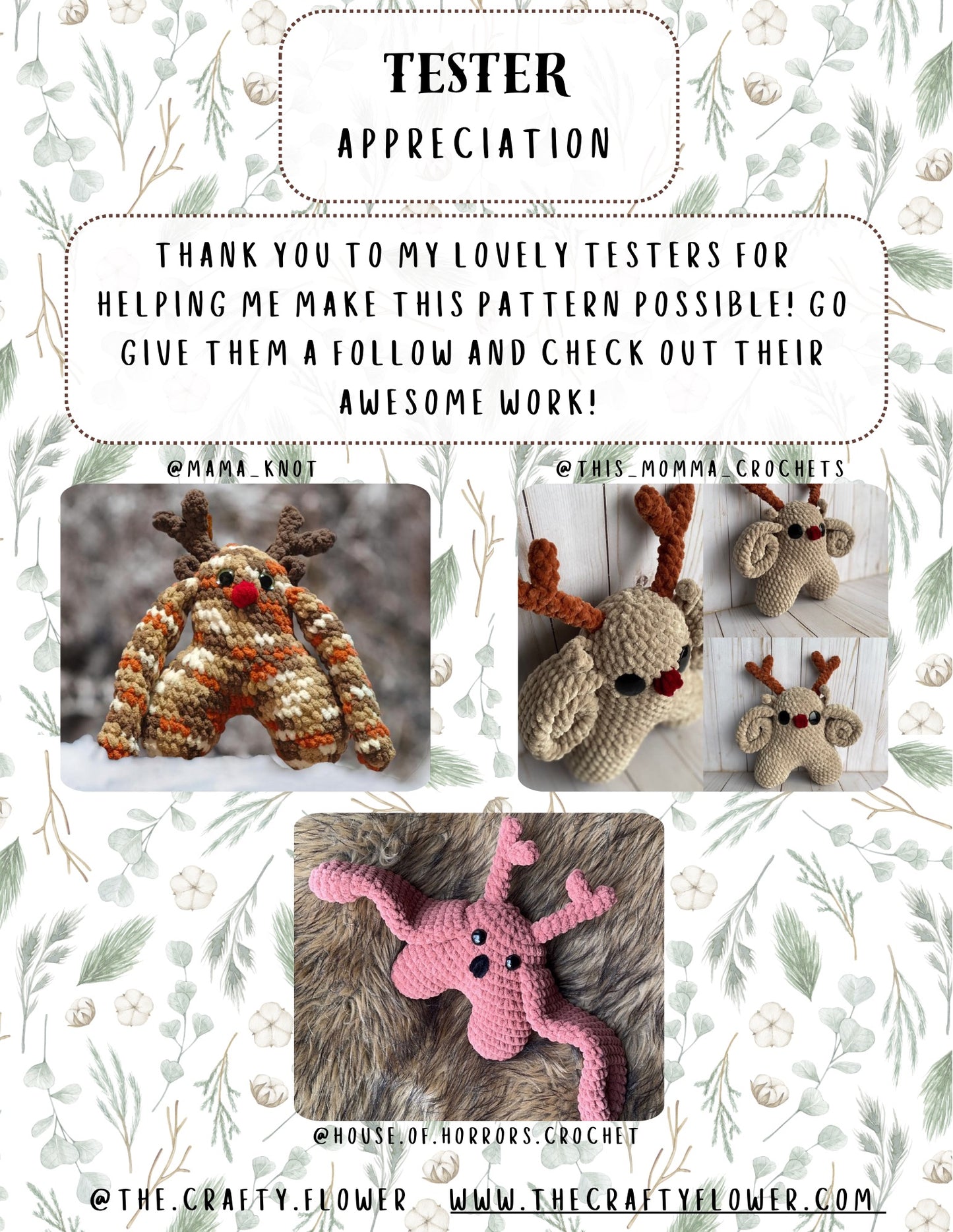 Rudy the Reindeer Monster Crochet Pattern (PDF ONLY)