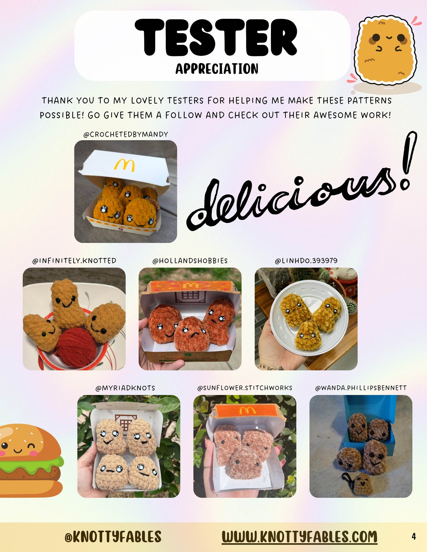 Chicken Nuggets Crochet Patterns (PDF ONLY)