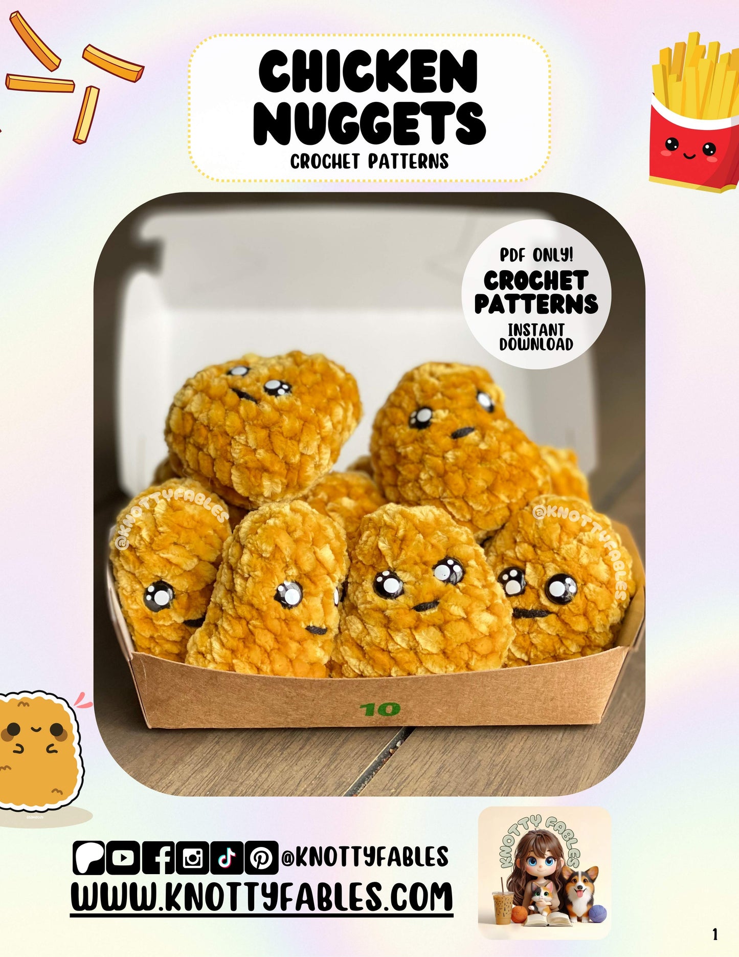 Chicken Nuggets Crochet Patterns (PDF ONLY)