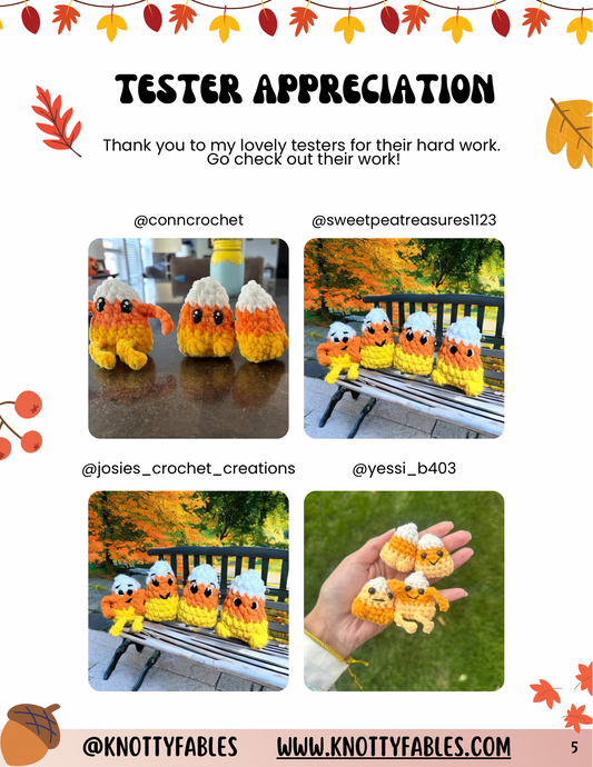 Candy Corn Crochet Patterns (PDF ONLY)