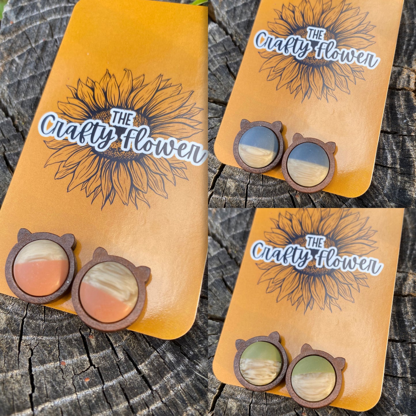 Faux Wood Earrings