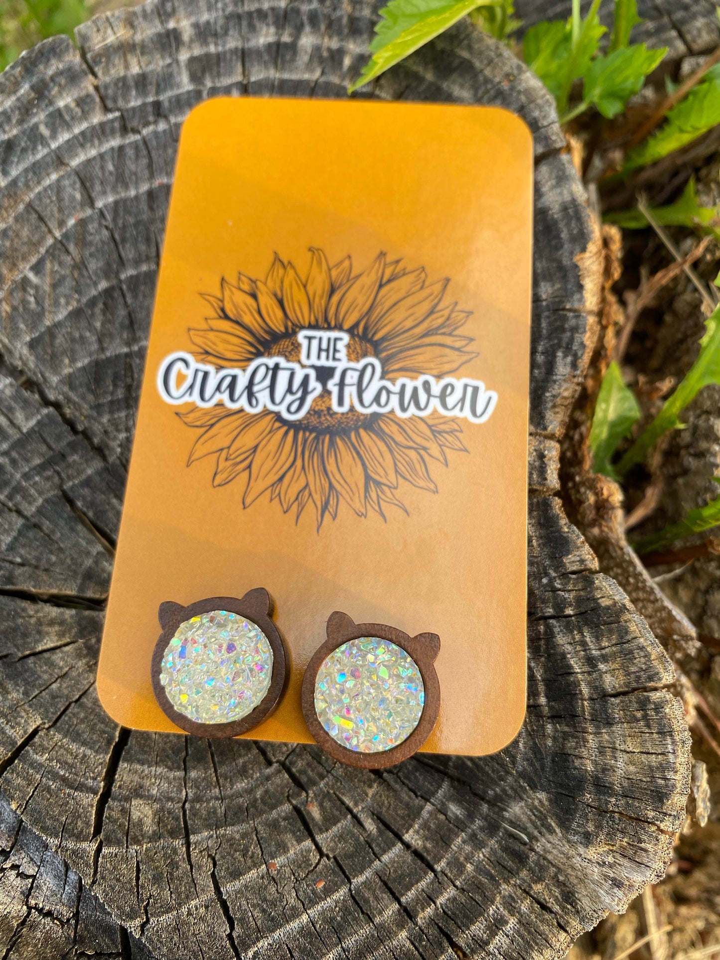 Rainbow Ice Druzy Earrings