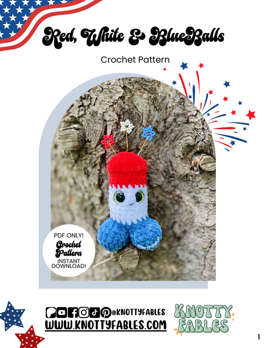 Red, White & BlueBalls Crochet Pattern (PDF ONLY)