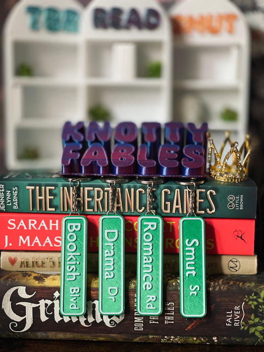 Bookish Street Sign Keychain