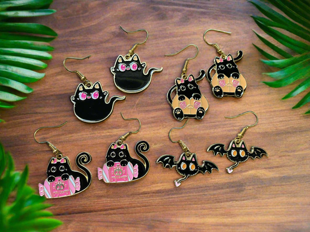 Spooky Cat Earrings