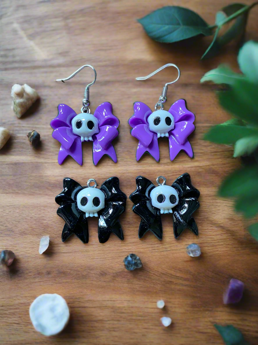 Skelly Bow Earrings