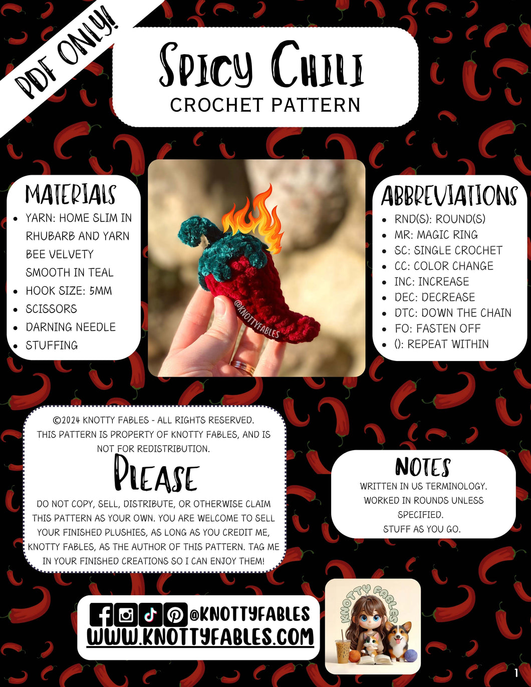 Spicy Chili Pattern (PDF ONLY)