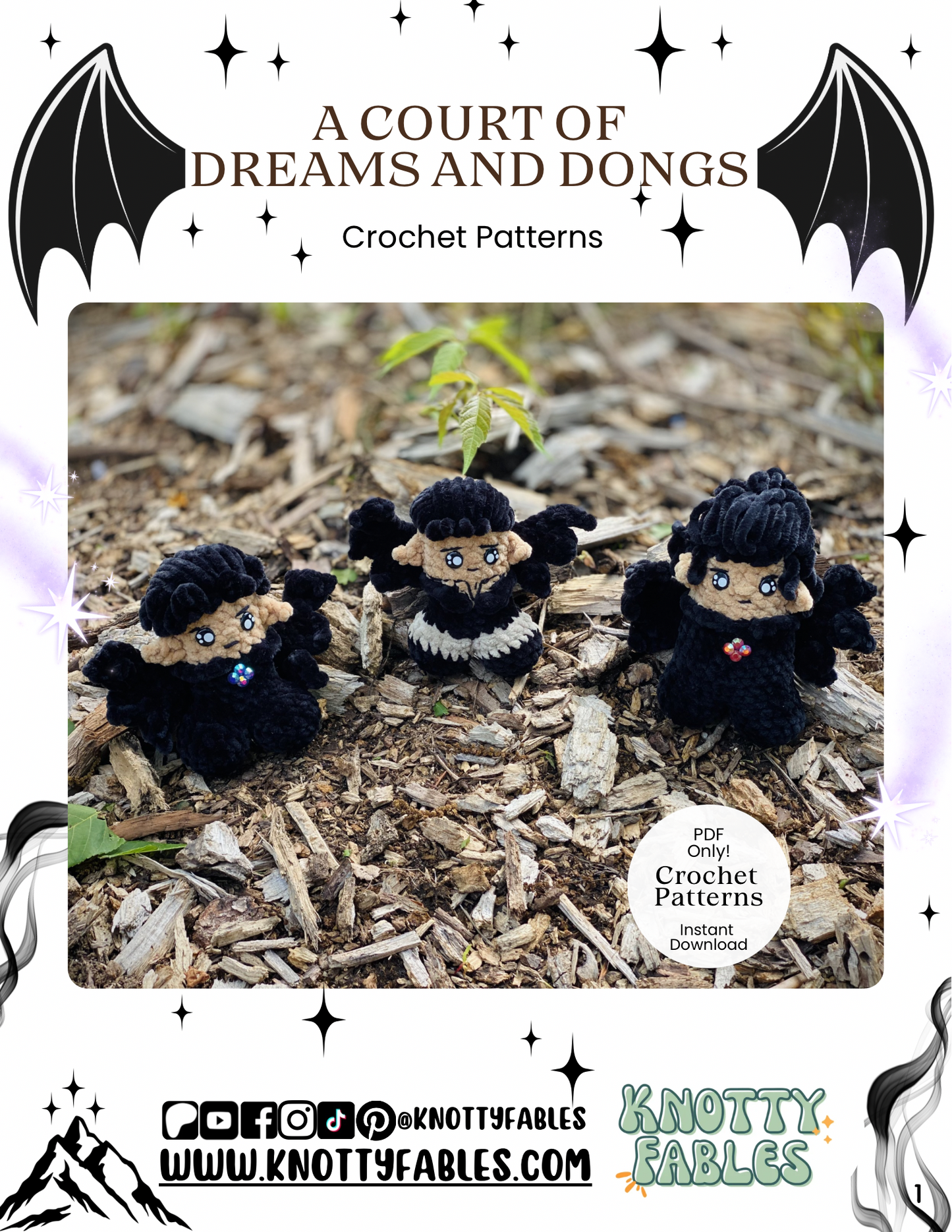 A Court of Dreams and Dongs Crochet Patterns (PDF ONLY)