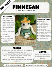 Load image into Gallery viewer, Finnegan Crochet Pattern (PDF ONLY)
