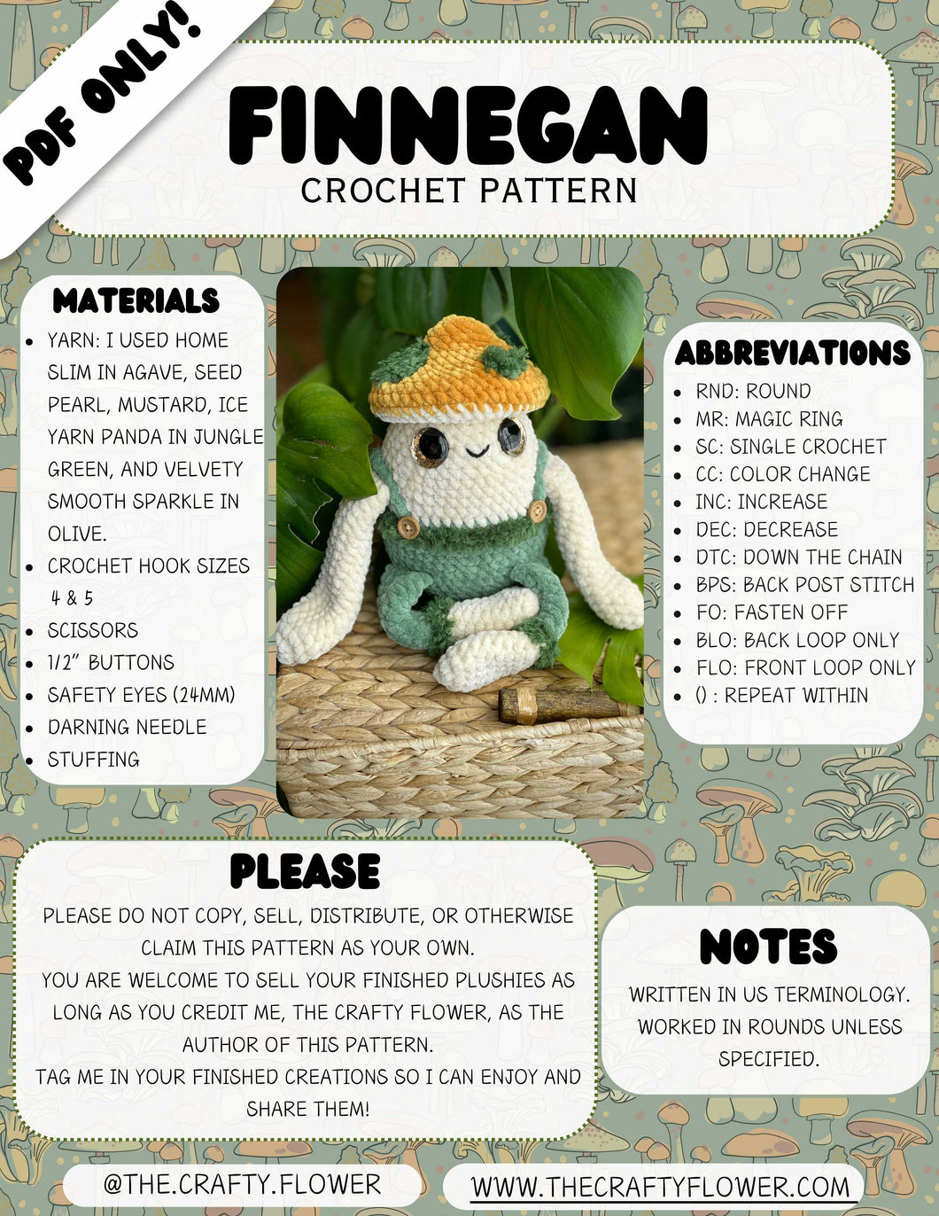 Finnegan Crochet Pattern (PDF ONLY)