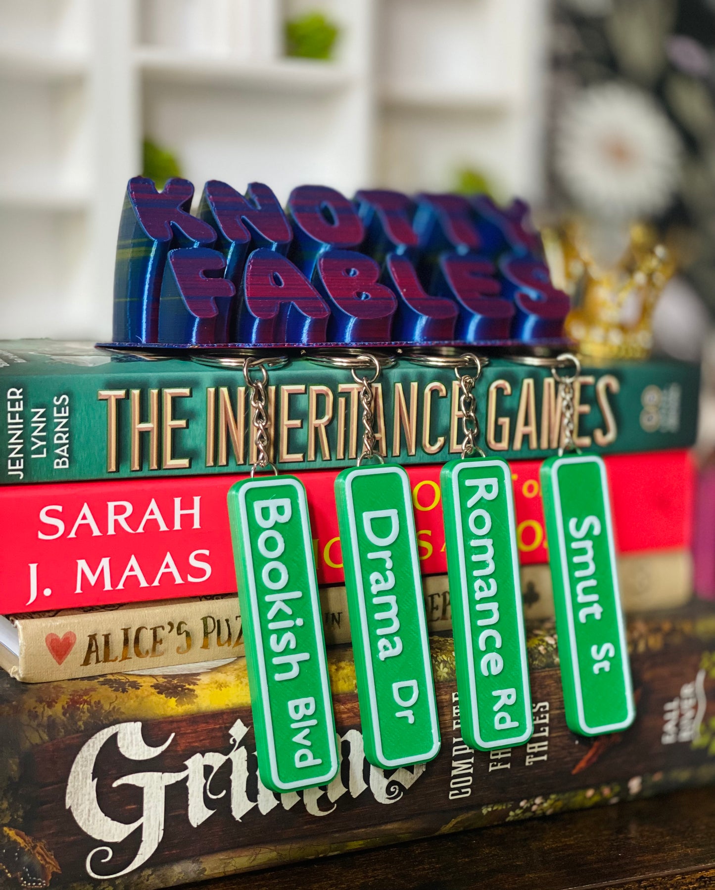 Bookish Street Sign Keychain
