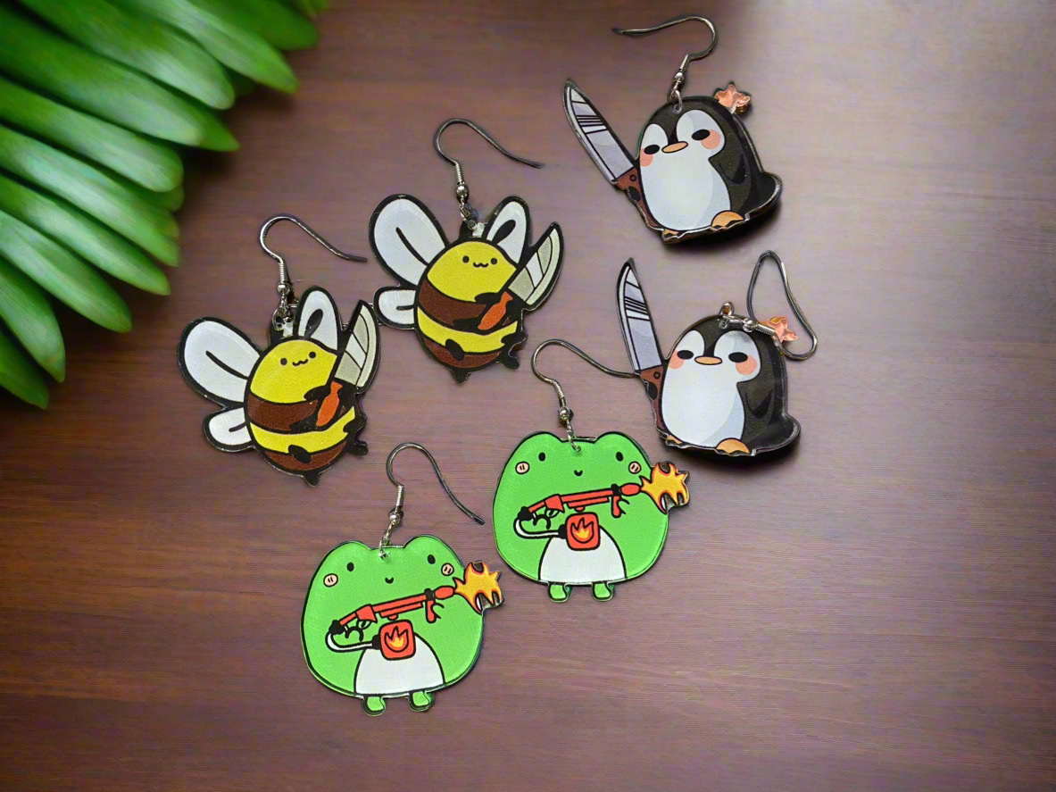 Unhinged Animals Earrings