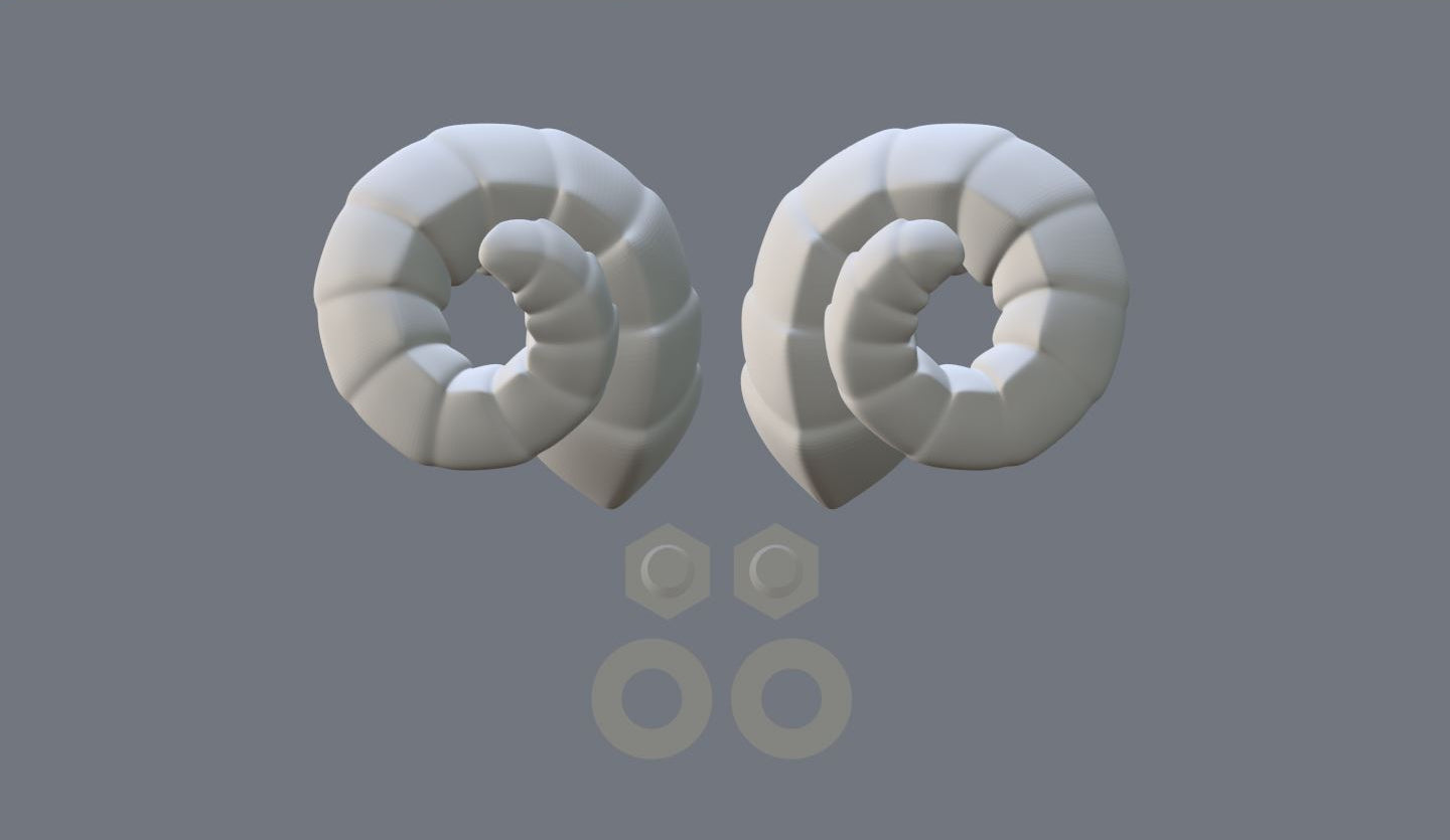 Ram Horn Digital File for Amigurumi/Crochet/Knit/Sewing