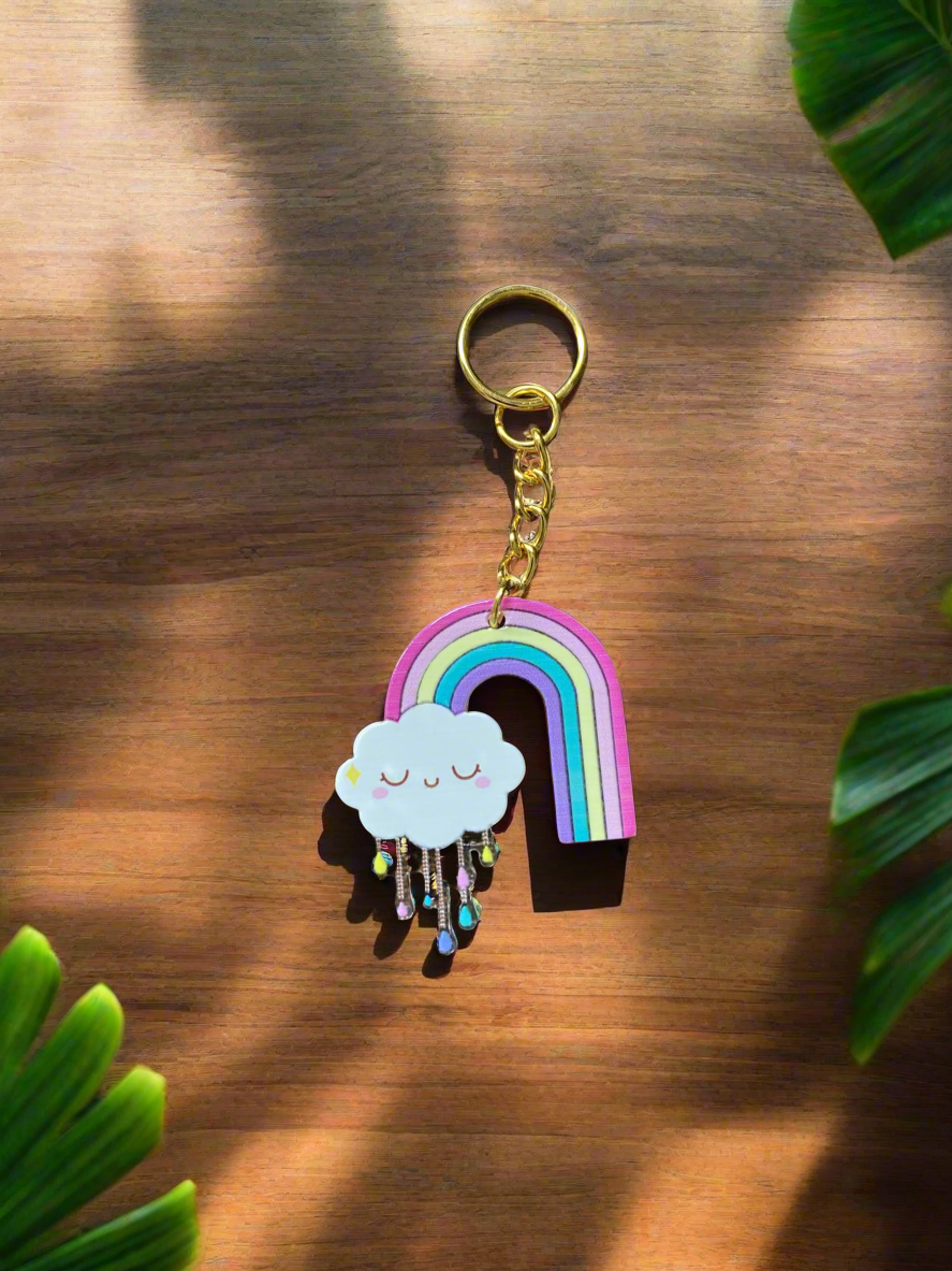 Happy Rainbow Keychain