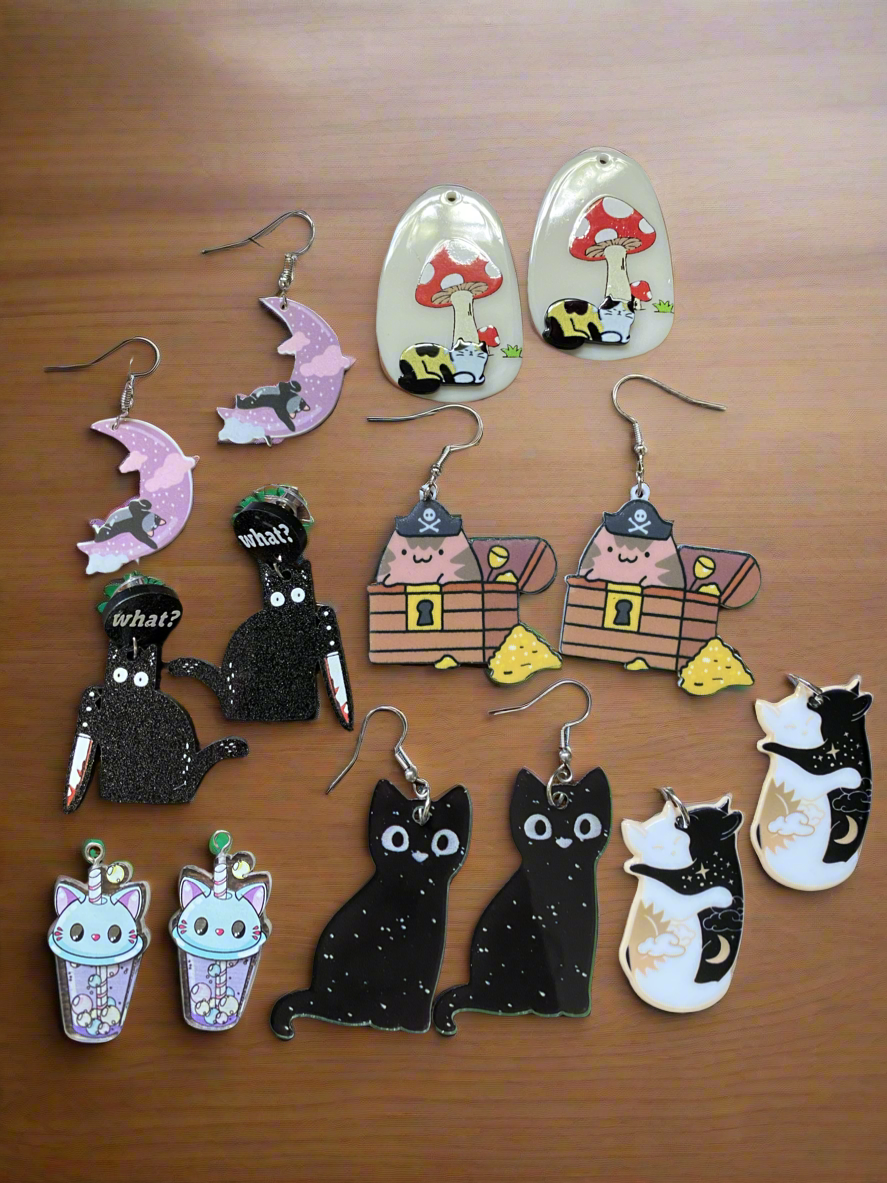 Well Travelled Kitty Earrings