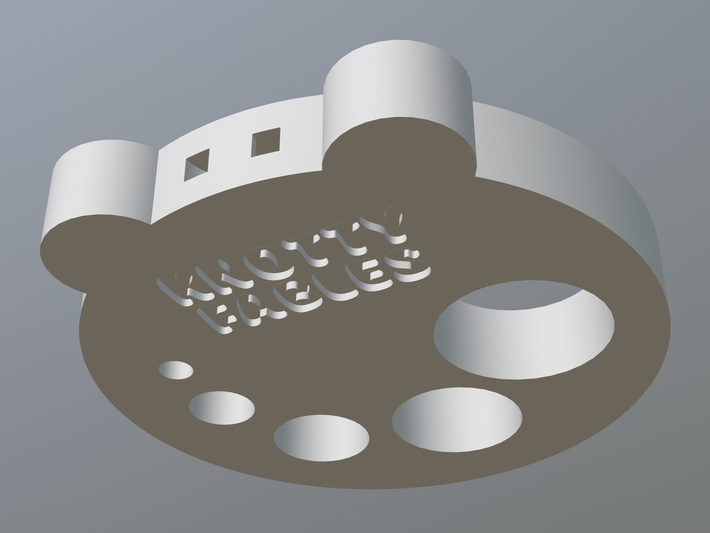 3D Printable Frog Safety Eye Gizmo (OBJ File)