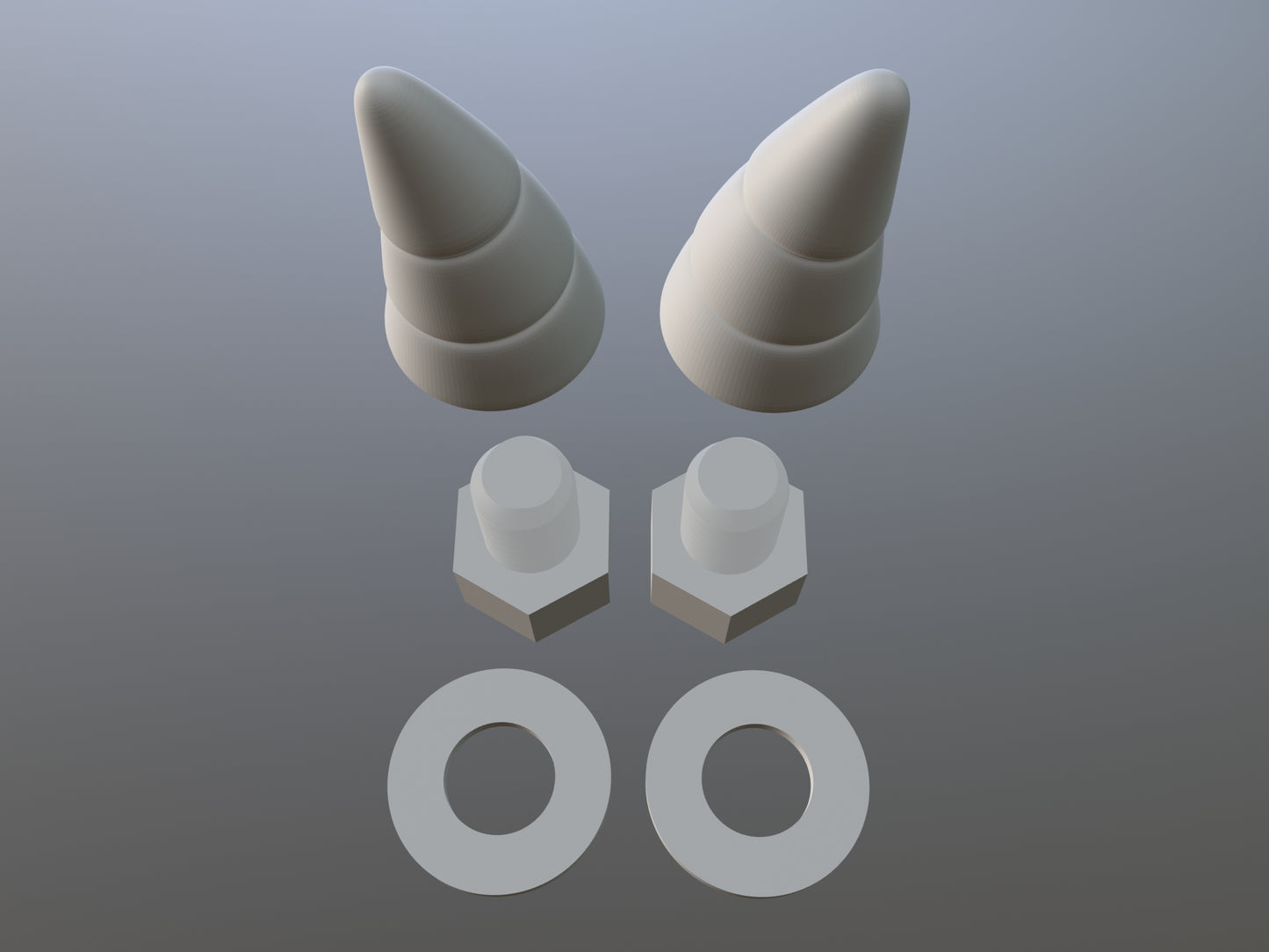 3D Printable Horn: Amigurumi Crochet Dragon Doll Accessory (OBJ File)