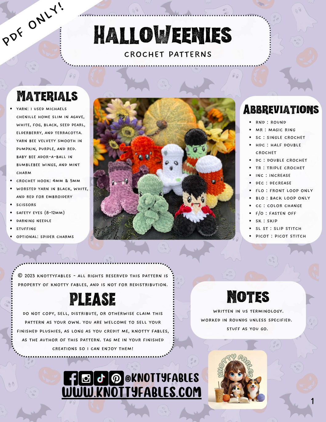 HalloWeenies Crochet Patterns (PDF ONLY)