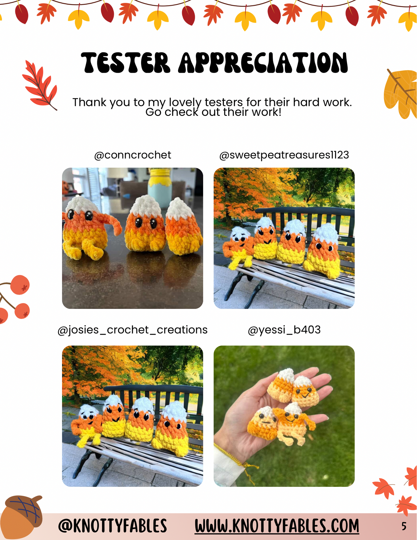 Candy Corn Crochet Patterns (PDF ONLY)