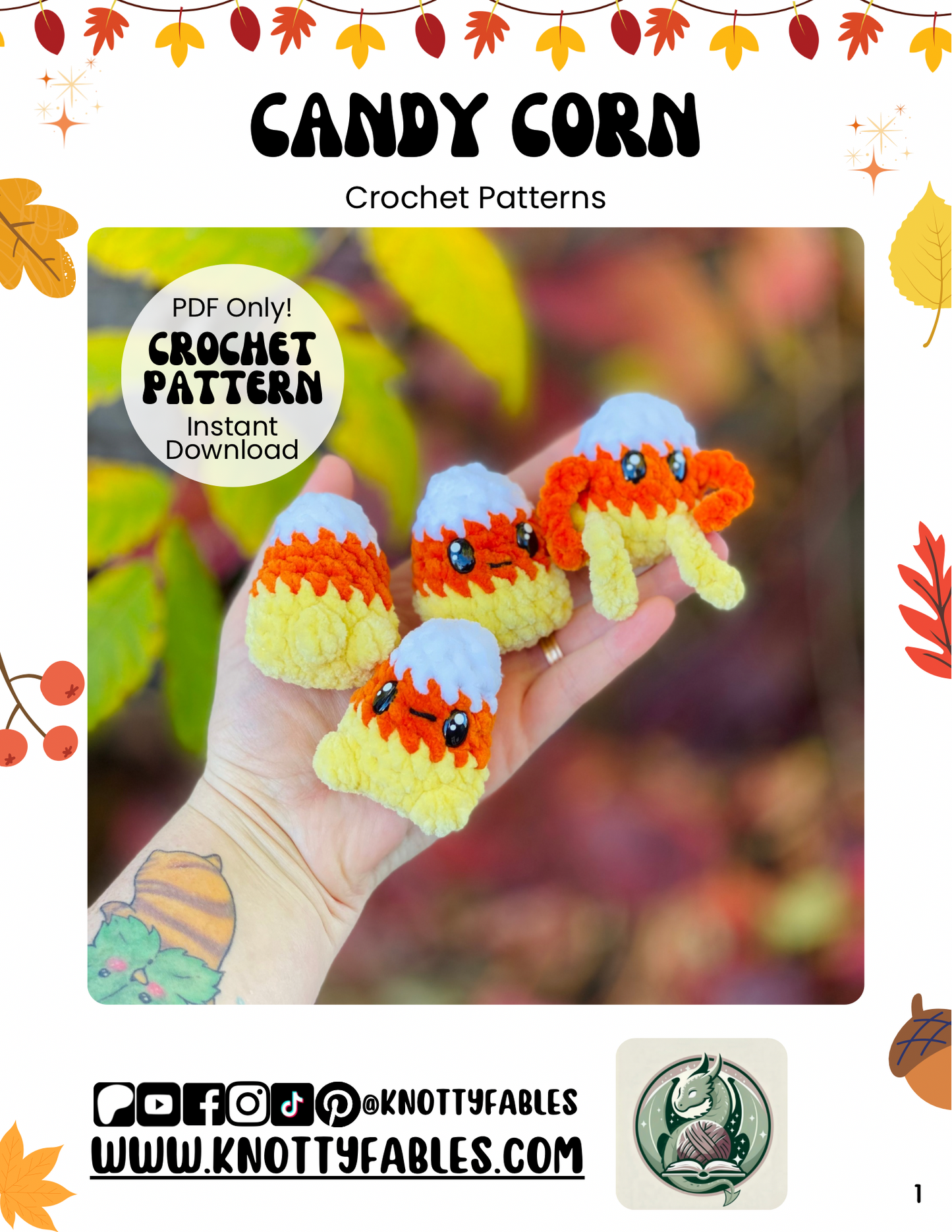 Candy Corn Crochet Patterns (PDF ONLY)