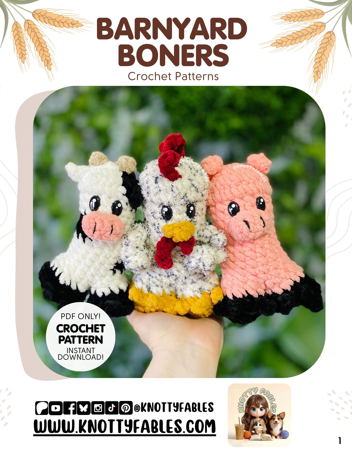 Barnyard Boners Crochet Patterns (PDF ONLY)