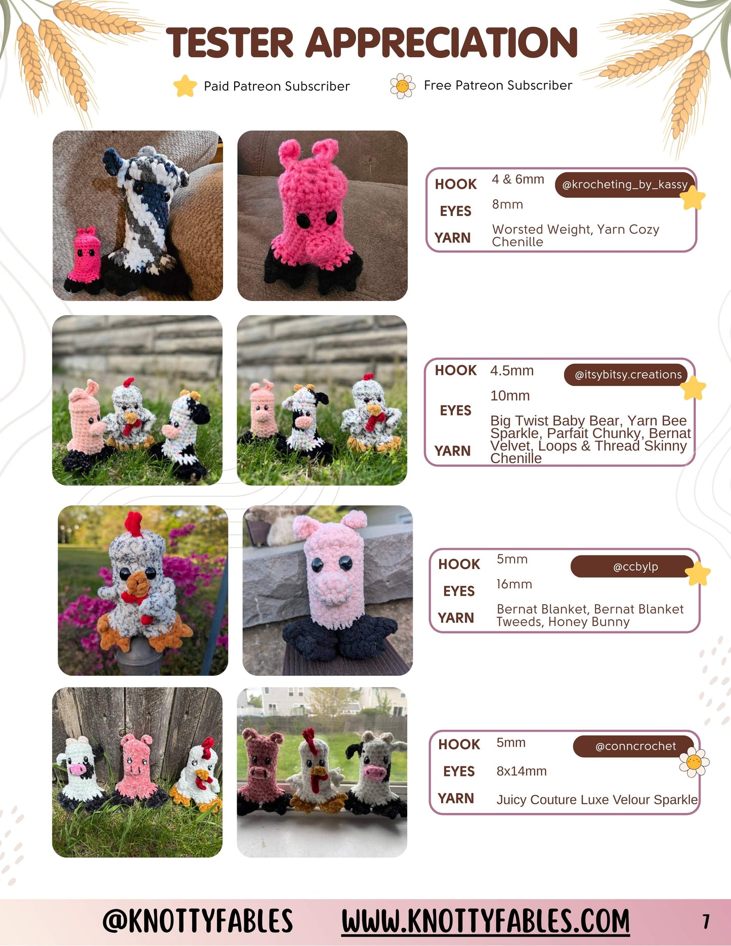 Barnyard Boners Crochet Patterns (PDF ONLY)