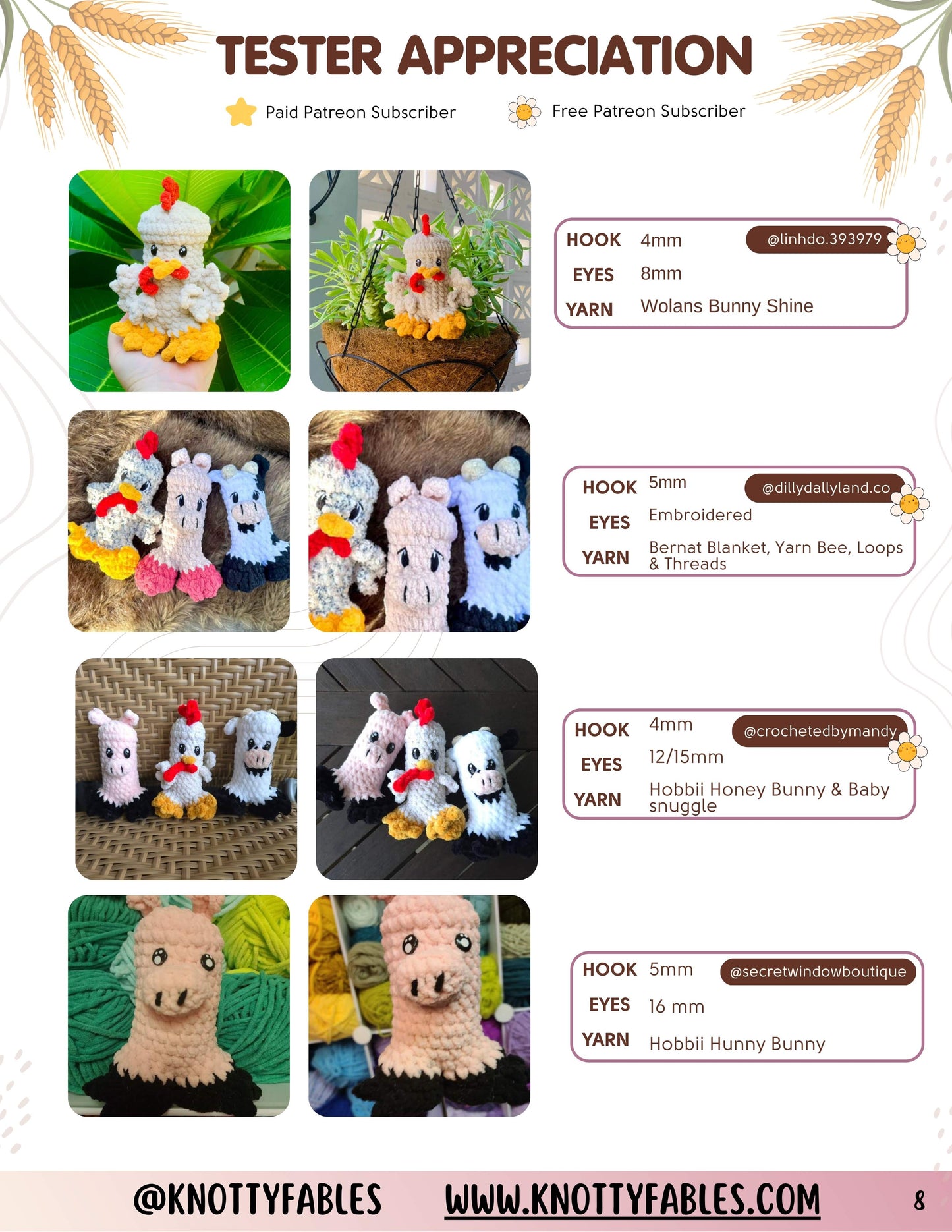 Barnyard Boners Crochet Patterns (PDF ONLY)