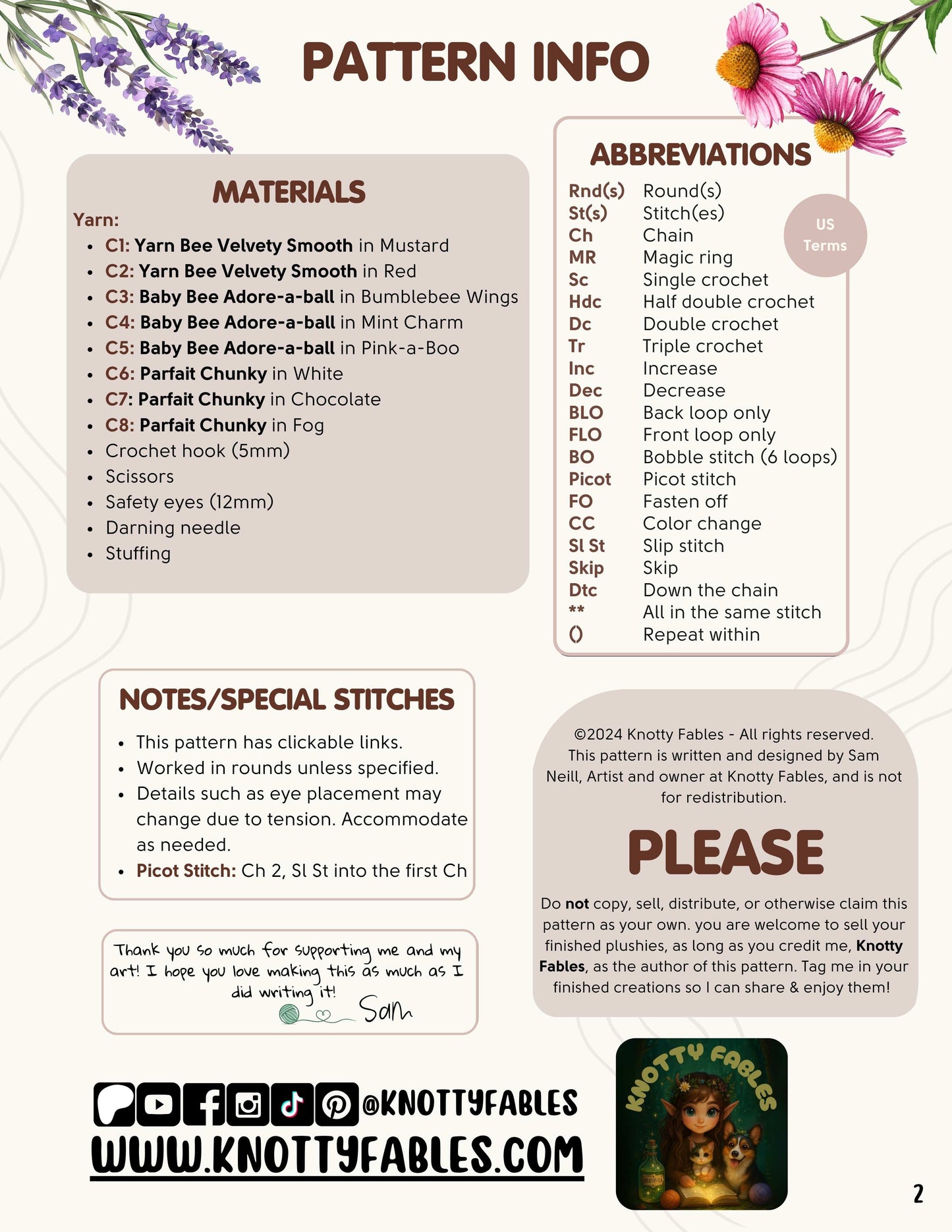 Spring Has Sprung Peen Patterns (PDF ONLY)