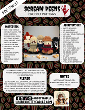 Load image into Gallery viewer, Scream Peens Crochet Patterns (PDF ONLY)
