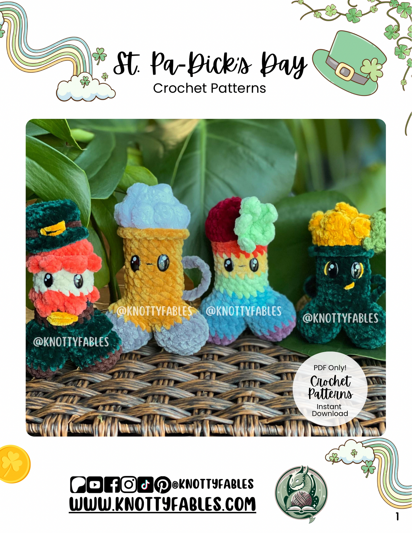 St. Pa-Dick’s Day Crochet Patterns (PDF ONLY)