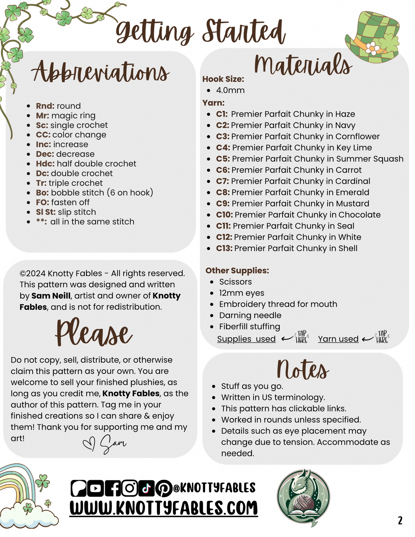 St. Pa-Dick’s Day Crochet Patterns (PDF ONLY)