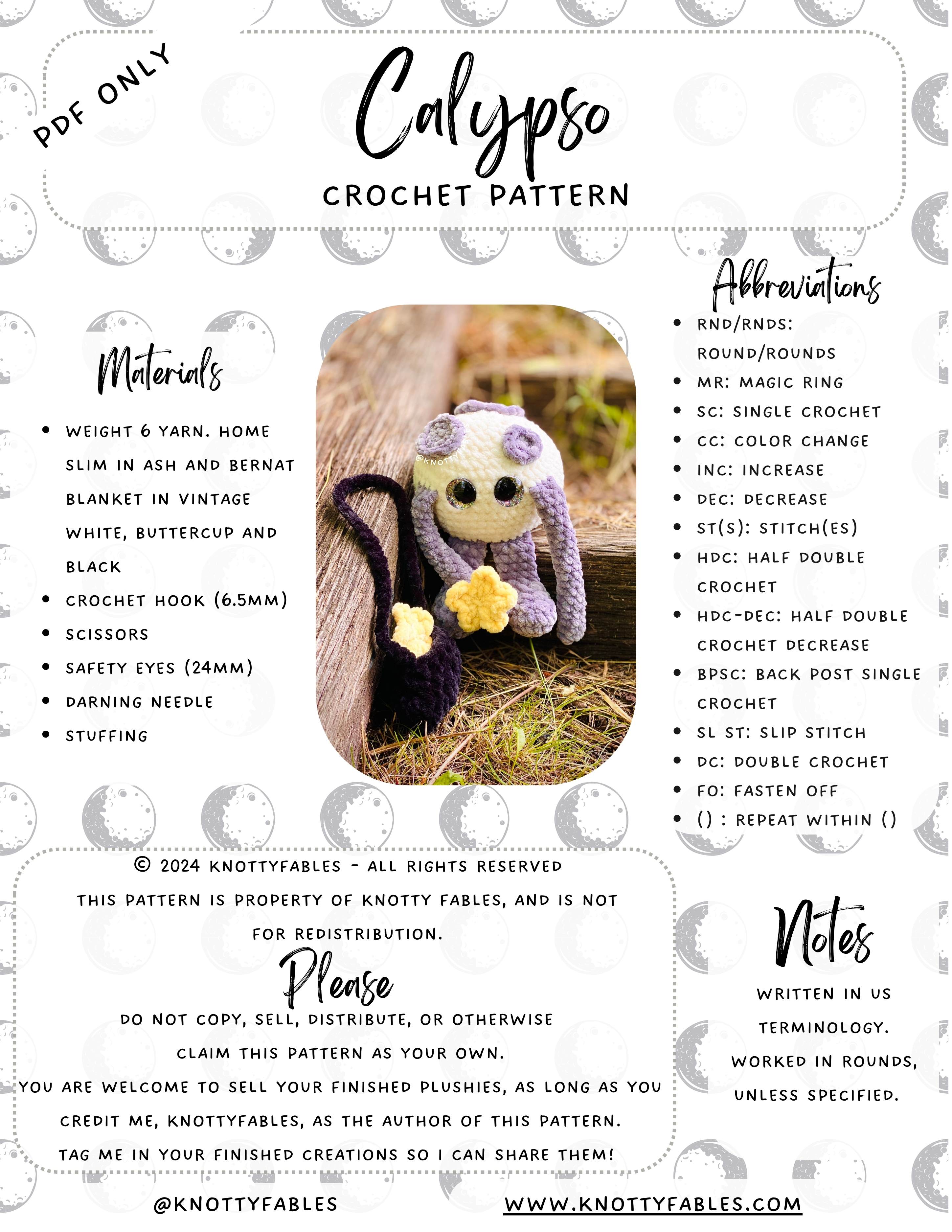 Calypso Pattern Calypso Crochet Pattern (PDF ONLY) – Knotty Fables