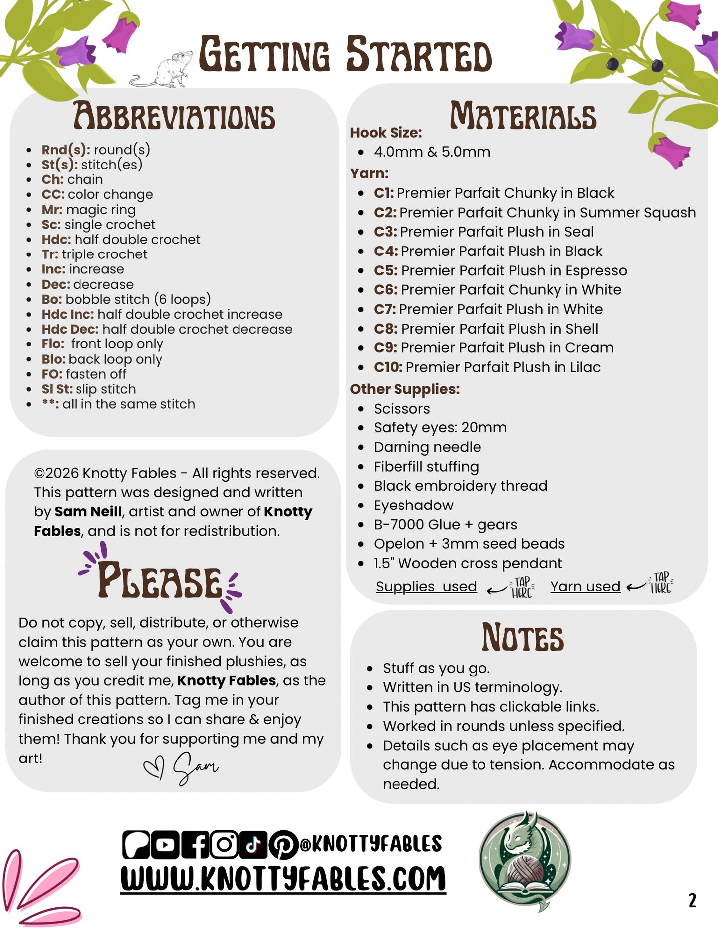 Belladonna & Vesper Plague Couple Crochet Patterns (PDF ONLY)