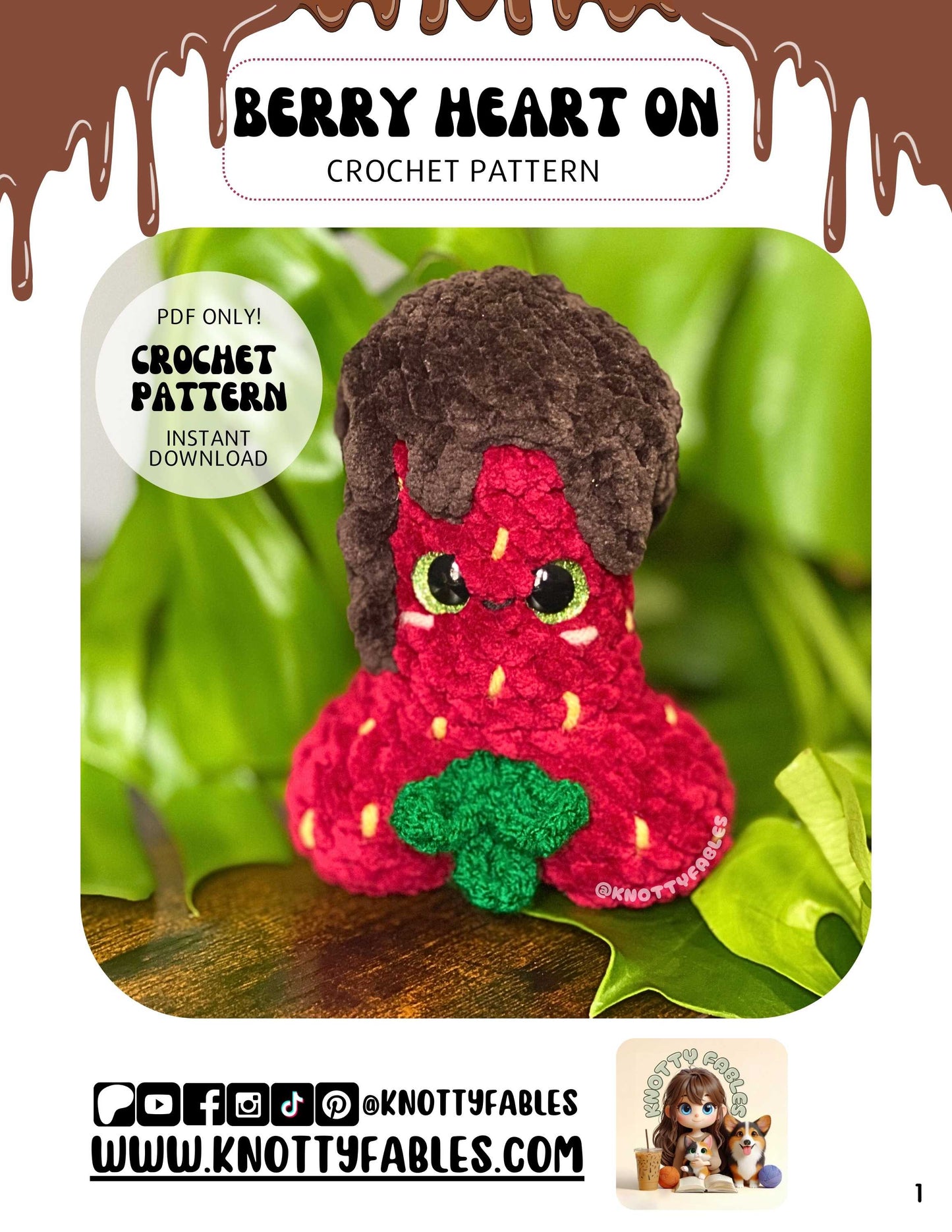 Berry HeartOn Crochet Pattern (PDF ONLY)