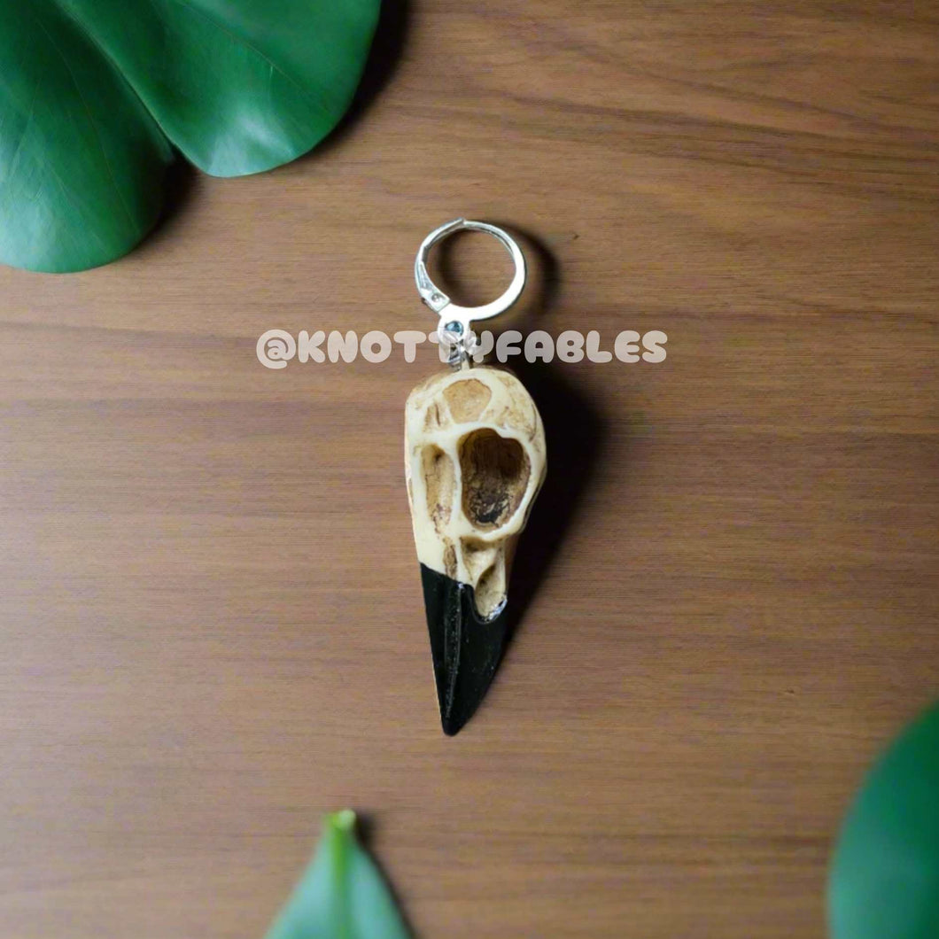 Witch’s Raven Skull Stitch Marker