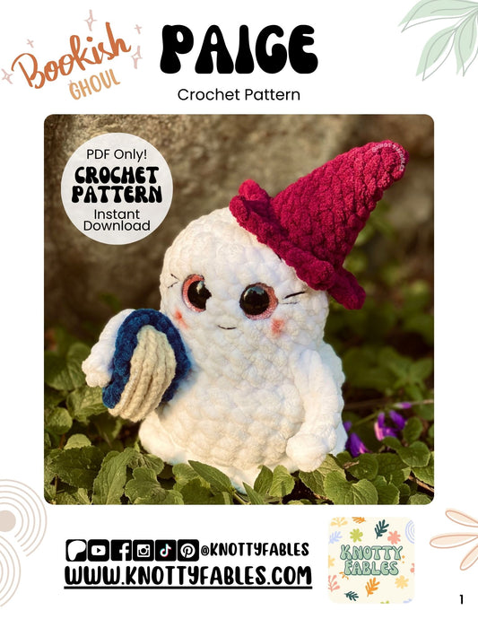 Paige the Bookish Ghoul Crochet Pattern (PDF ONLY)