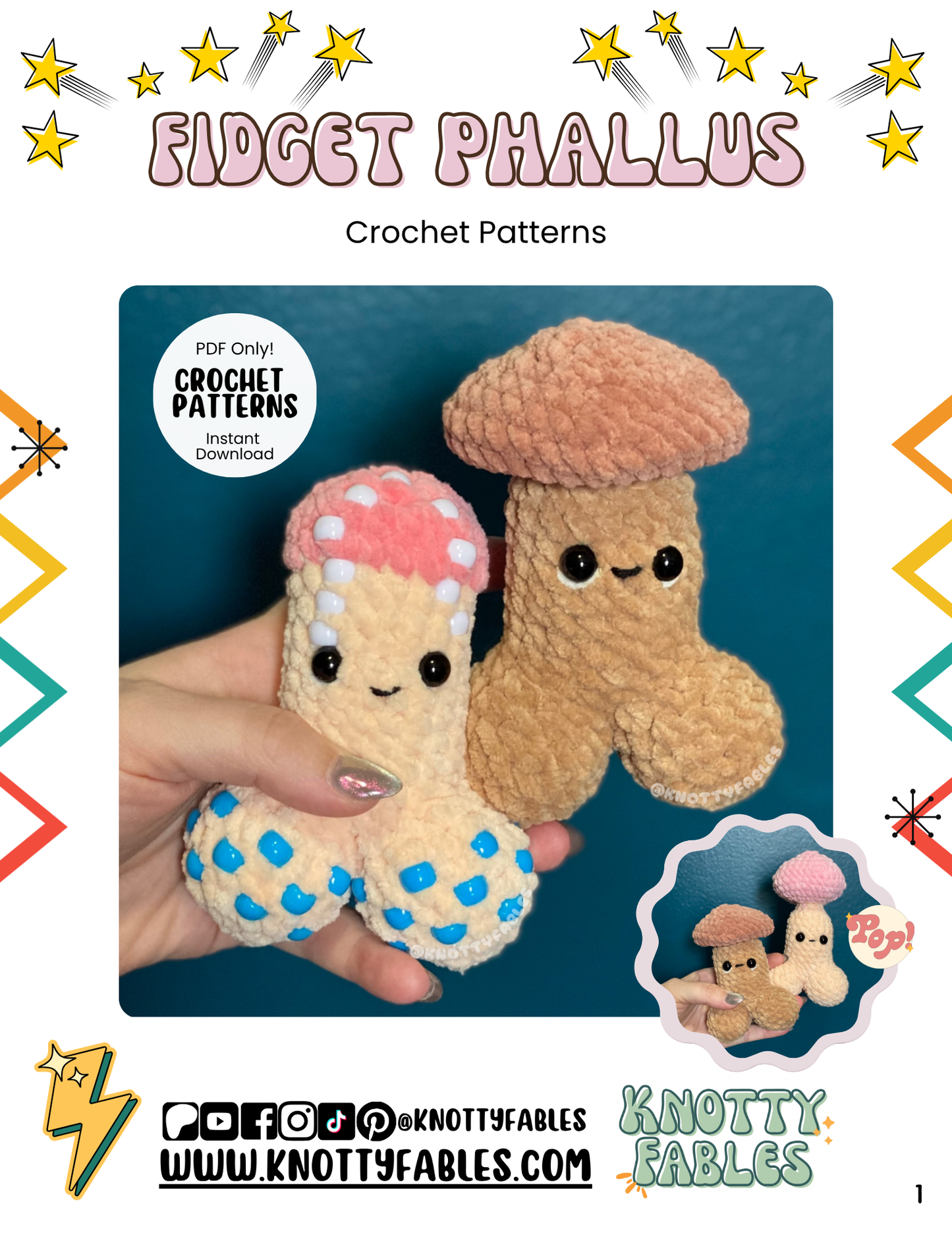 Fidget Phallus Crochet Patterns (PDF ONLY)