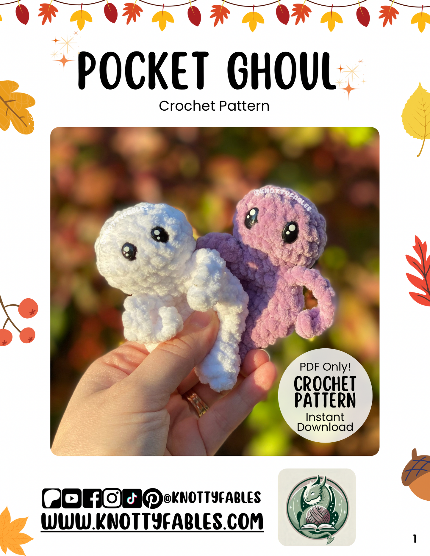 Pocket Ghoul Crochet Pattern (PDF ONLY)