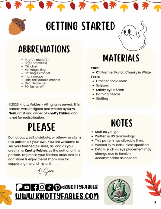 Pocket Ghoul Crochet Pattern (PDF ONLY)