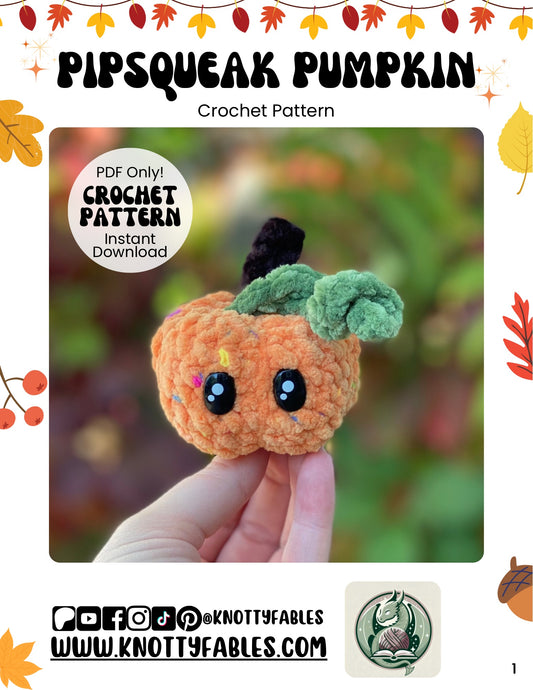 Pipsqueak Pumpkin Crochet Pattern (PDF ONLY)