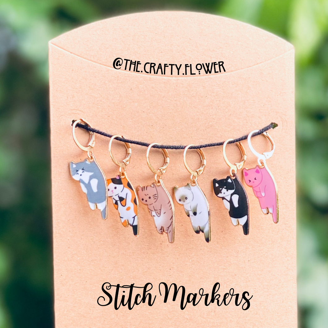 Hanging Cat Stitch Markers