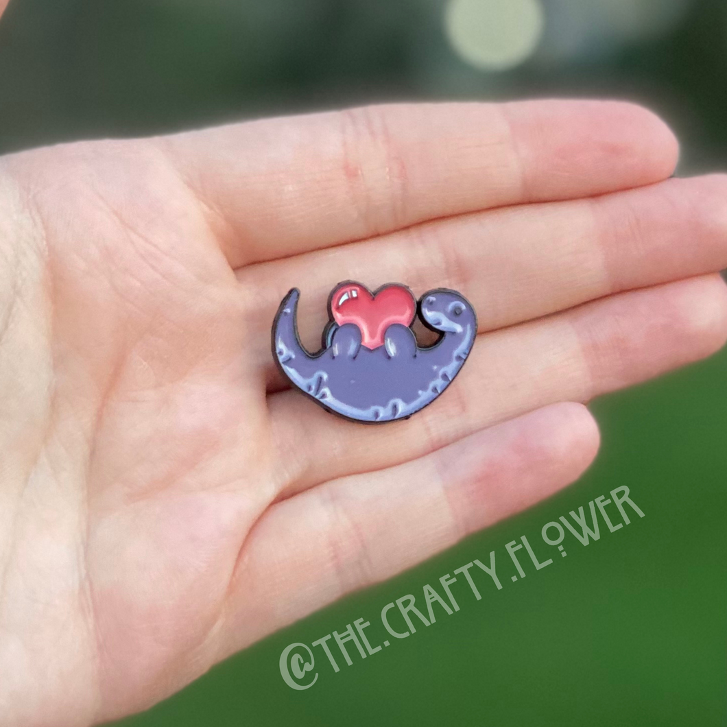 Brontosaurus Has Your Heart Pin