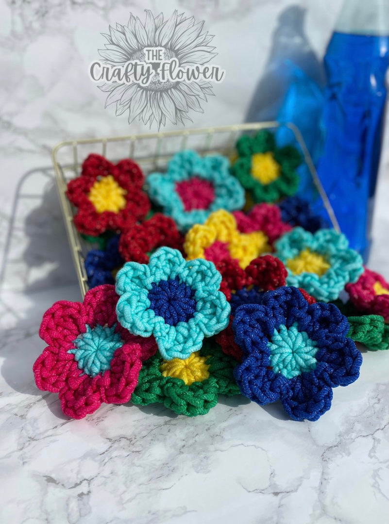 Flower Dish Scrubbies