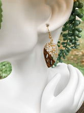 Load image into Gallery viewer, Leaf Resin &amp; Wood Earrings
