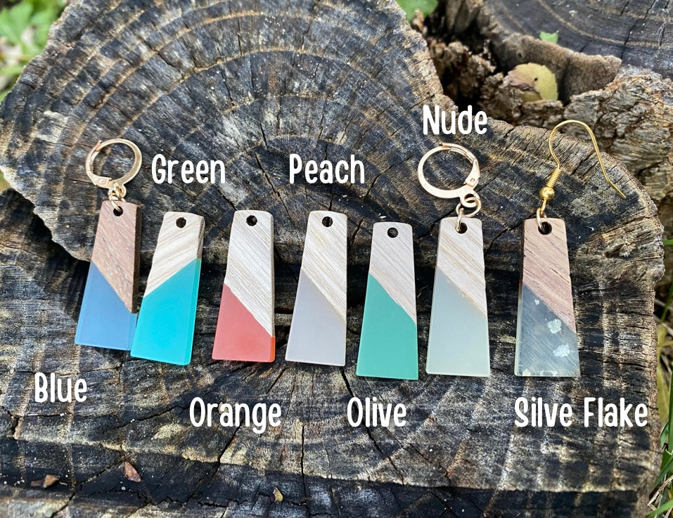 Monolith Resin & Wood Earrings