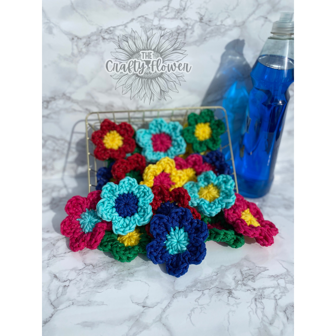Flower Dish Scrubbies